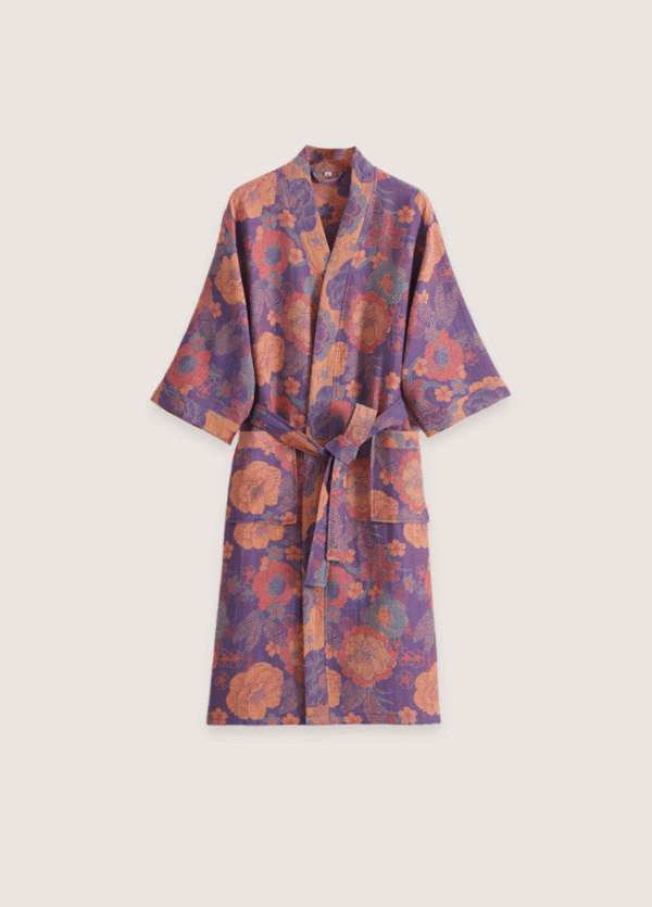 Peignoir kimono coton — Ikebana