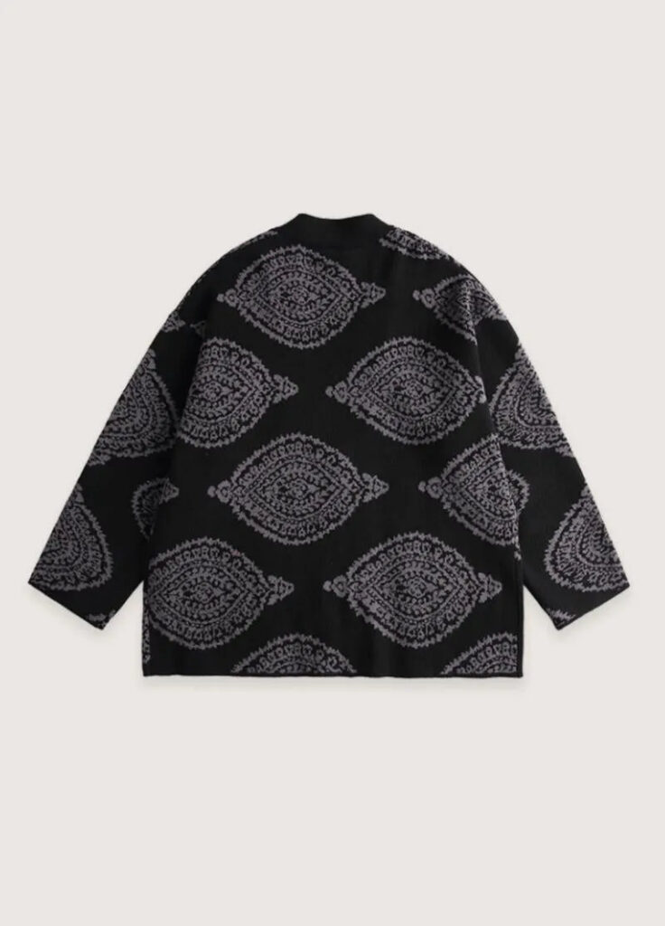 Cardigan kimono noir pour femme — Kurokami