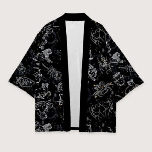 Chemise col kimono noir homme — Hoshi