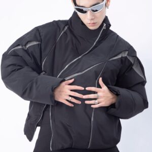 Doudoune asymétrique — Style kimono vue 3