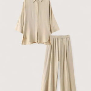 Ensemble kimono coton beige traditionnel — Wabi
