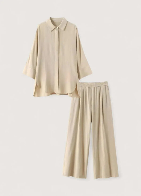 Ensemble kimono coton beige traditionnel — Wabi