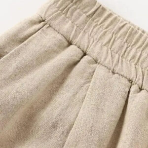 Ensemble kimono coton beige traditionnel — Wabi vue 4
