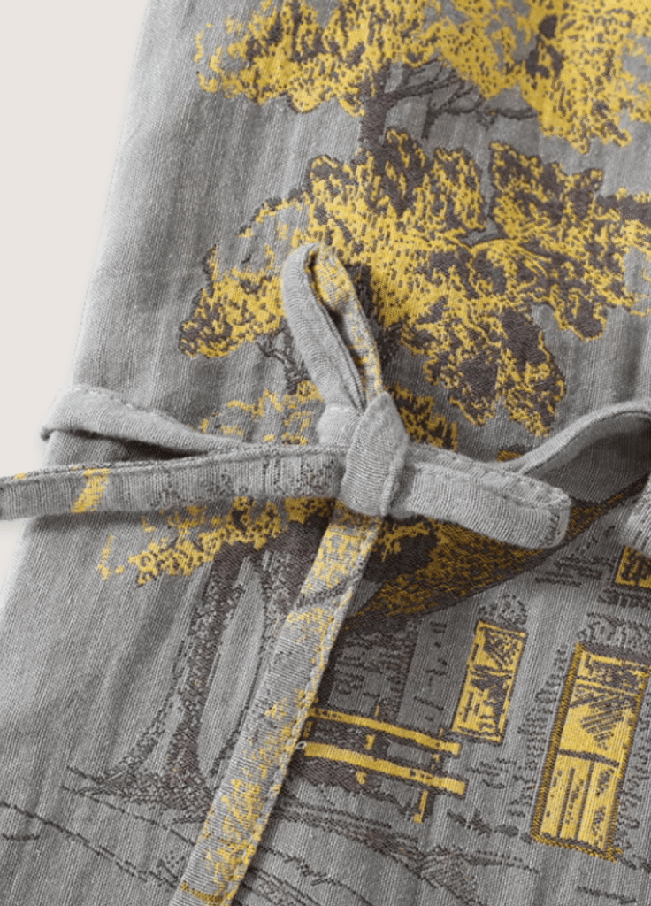 Ensemble pantalon pyjama kimono gris — Momiji