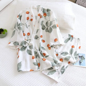 Ensemble pyjama kimono coton fin — Soyogi vue 2