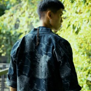 Haori bleu nuit — Sōryū vue 5