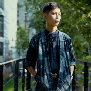 Haori bleu nuit — Sōryū vue 3