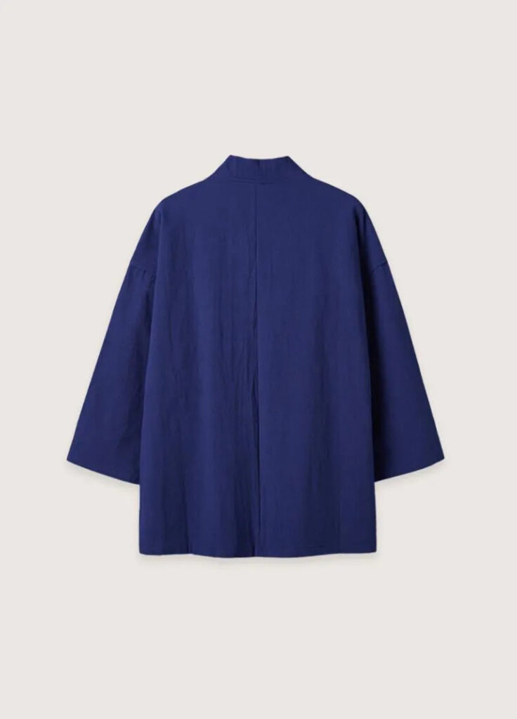 Haut de kimono homme cardigan bleu — Sei