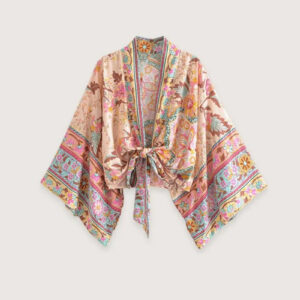Haut kimono femme bohème court — Yuzu
