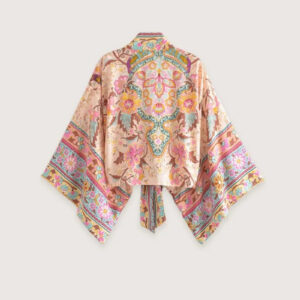 Haut kimono femme bohème court — Yuzu vue 2