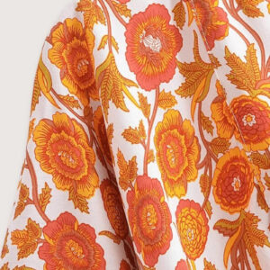 Haut style kimono femme orange — Mikan vue 2