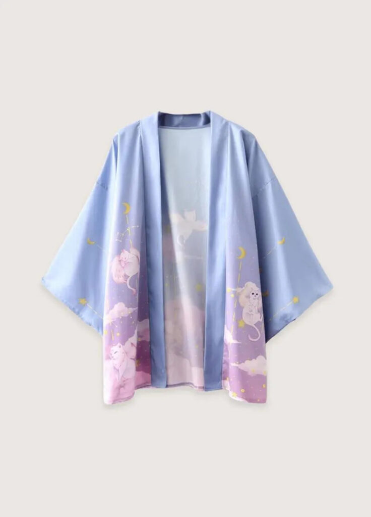 Kimono bleu homme japonais — Neko