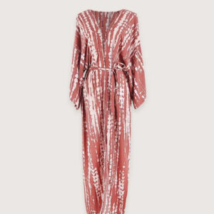 Kimono bohème long terracotta — Akane vue 3