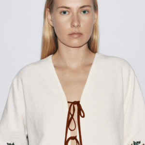 Kimono court beige — Apolline vue 5