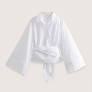 Kimono court blanc — Cache-coeur