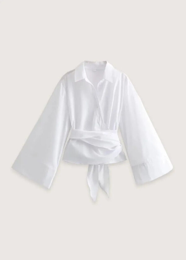 Kimono court blanc femme — Shiro