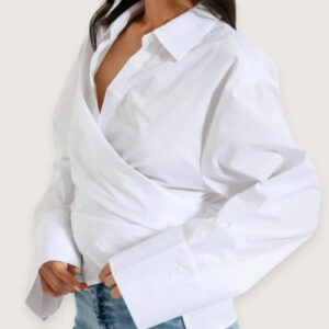 Kimono court blanc femme — Shiro vue 3