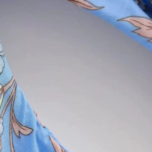 Kimono court bleu à fleurs — Hōseki vue 5