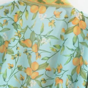 Kimono court bleu cache-cœur bohème vue 4