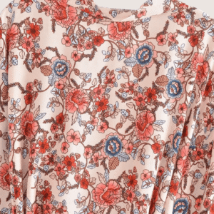 Kimono court bohème abricot et bleu vue 5