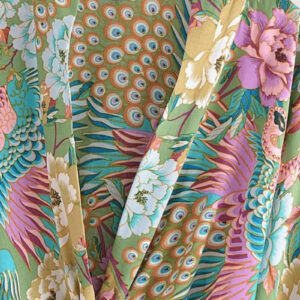 Kimono court bohème paon — Momiji vue 3