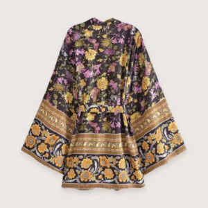 Kimono court bohème vintage — Chihiro vue 2