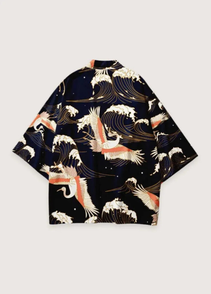 Kimono court homme grues — Taka