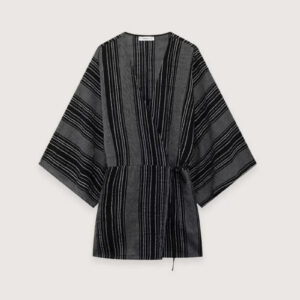 Kimono court japonais noir — Shima