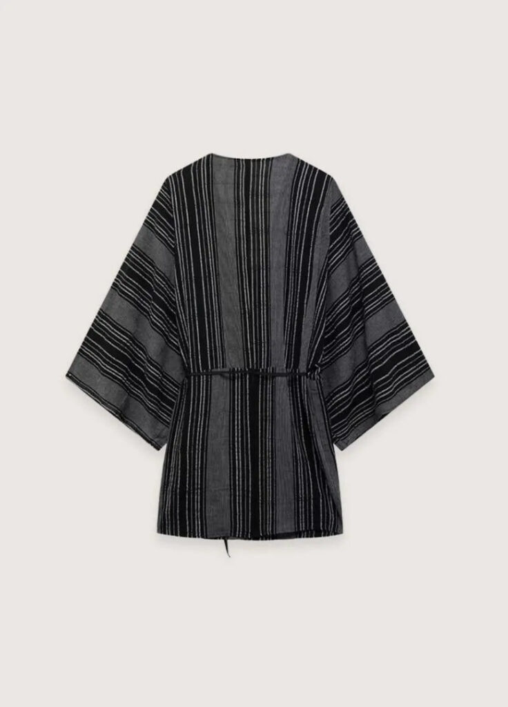 Kimono court japonais noir — Shima
