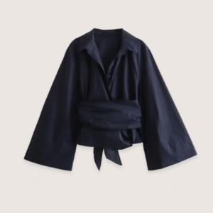 Kimono court noir — Cache-coeur vue 2