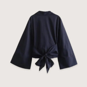 Kimono court noir femme — Kuro vue 4