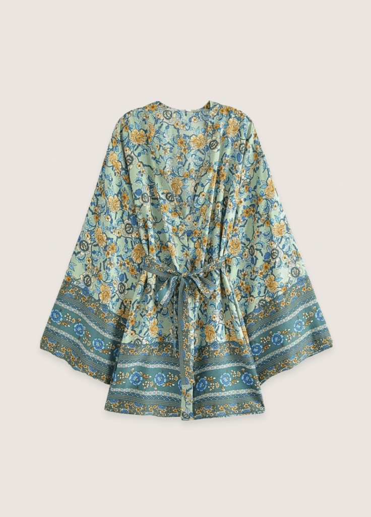Kimono court plage — Azur Bohème