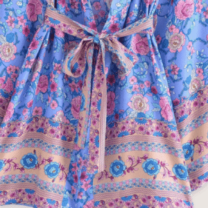 Kimono court plage — Violette d'Été vue 4
