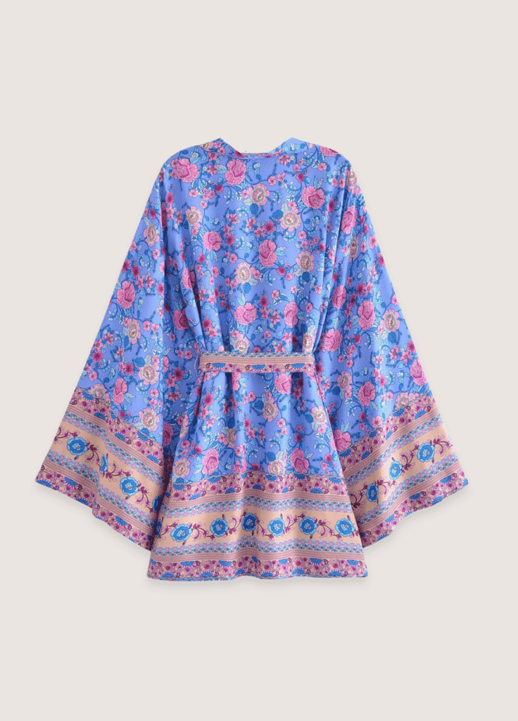 Kimono court plage — Violette d'Été