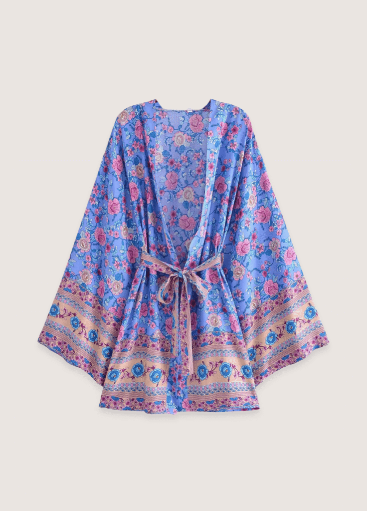 Kimono court plage — Violette d'Été