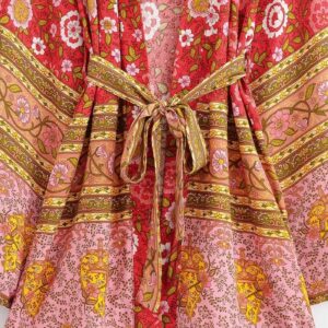 Kimono court rouge — Momoka vue 3