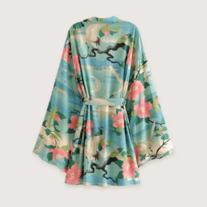 Kimono court tropical en coton — Suzume vue 2