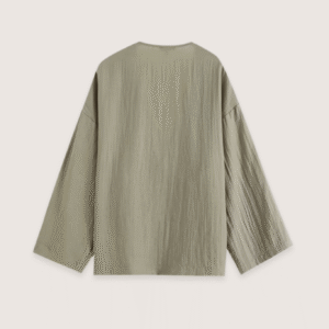 Kimono court vert sauge vue 2