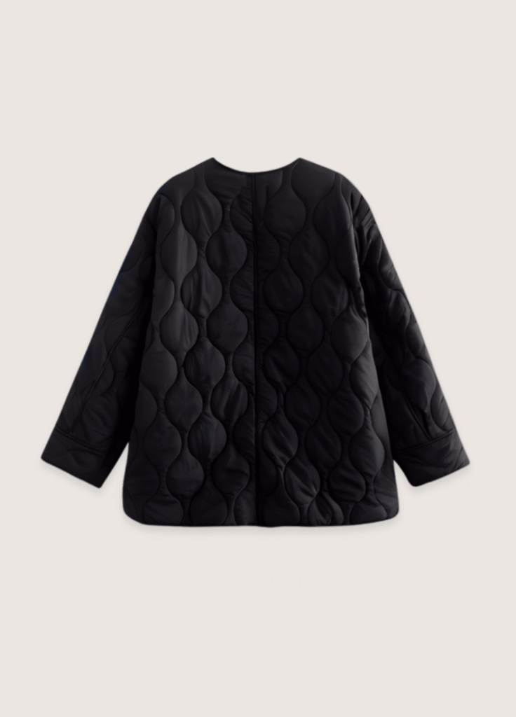 Kimono élégance noire — La Veste Matelassée Ultime