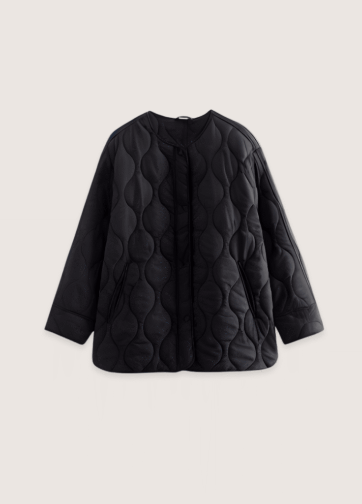 Kimono élégance noire — La Veste Matelassée Ultime