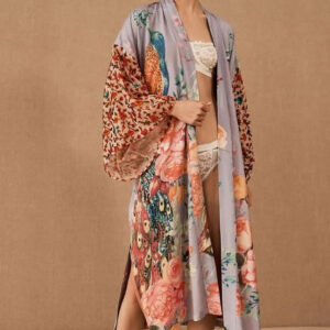 Kimono femme long soirée violet — Murasaki