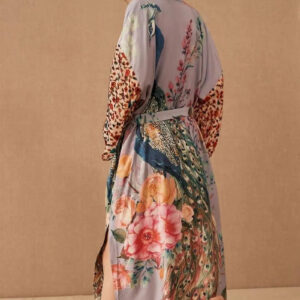 Kimono femme long soirée violet — Murasaki vue 2