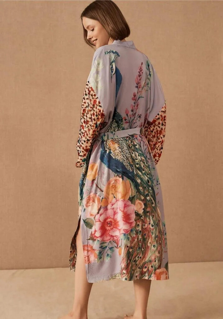 Kimono femme long soirée violet — Murasaki