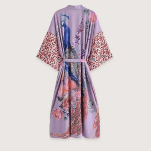 Kimono femme long soirée violet — Murasaki vue 4