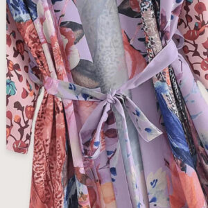 Kimono femme long soirée violet — Murasaki vue 5