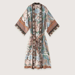 Kimono fluide long bohème — Nagare