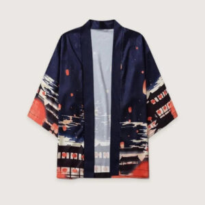 Kimono homme japon lanternes — Chochin