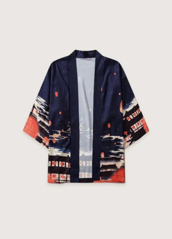 Kimono homme japon lanternes — Chochin