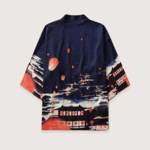 Kimono homme japon lanternes — Chochin vue 2