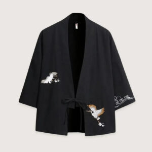 Kimono homme mode lin noir — Kuro